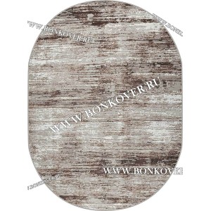 Ковер в гостиную дизайн 87 Абстракция Коричневый Овал