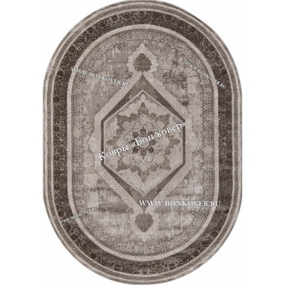 Классический ковер дизайн 90 Коричневый Овал